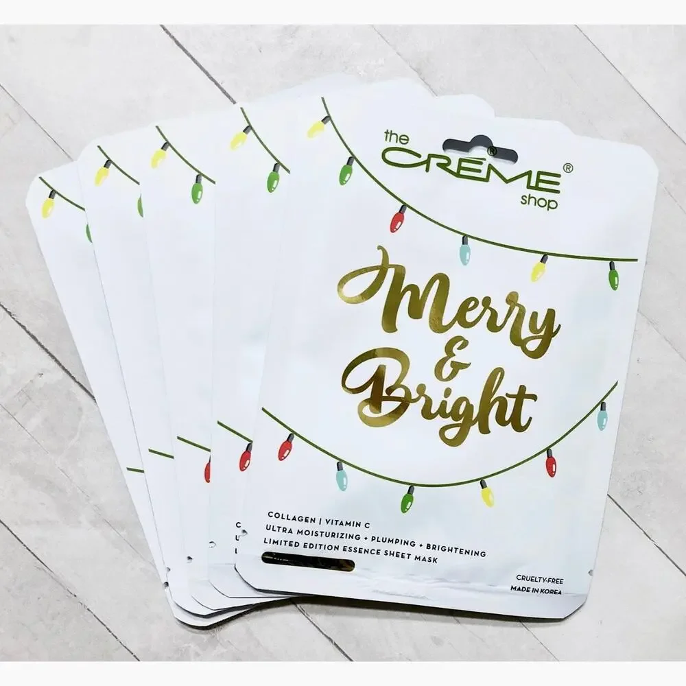 The Creme Shop Merry & Bright Limited Edition Essence Sheet Mask (set of 5)